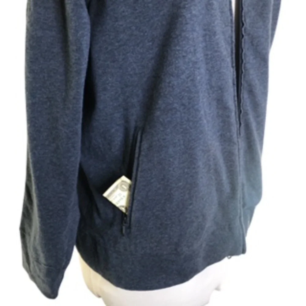 No Brand Label Full Zip Sleep Stripe Side Pockets Warmup Jacket Size L - Picture 4 of 6